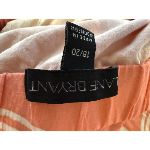 Lane Bryant Skirt Lined Coral-peach Cotton‎ Elastic Waist With Pockets 18/20 - Picture 11 of 11